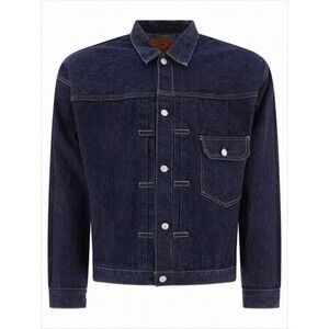 Orslow Cropped Indigo Denim Jacket With Structured Collar - NWT